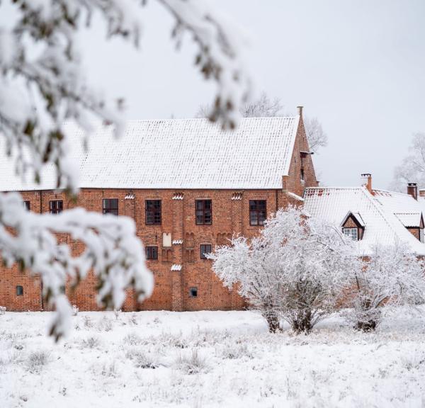 Esrum Kloster i vinterdragt